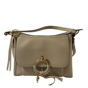 See By Chloe- Cement Gray- Shoulder Bag/ Crossbody with Gold Ring Accent